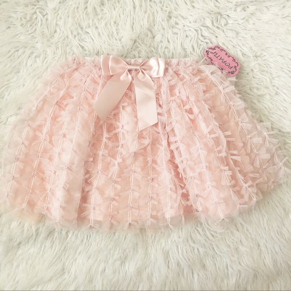 Popatu Other - Popatu Little Girls Peach Bow Tutu Skirt Pink